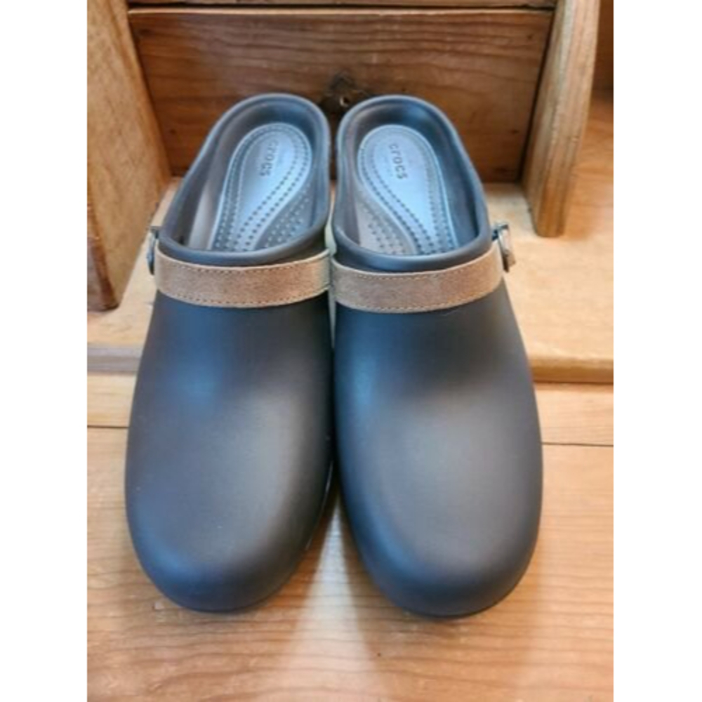 CROCS Brown Sarah Mule Clogs Shoes W 10